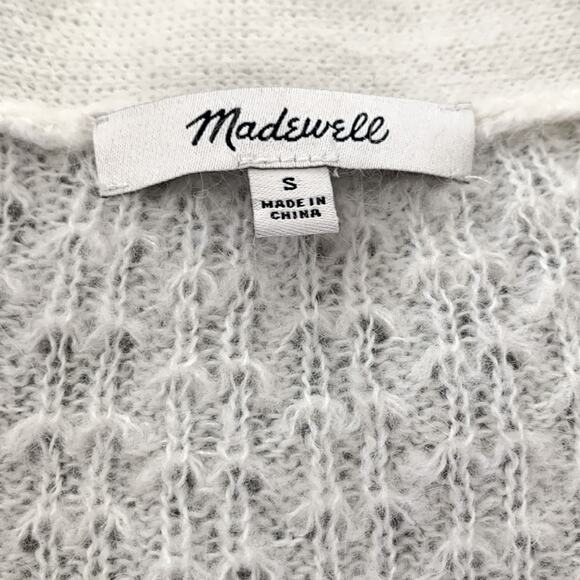 Madewell Mayfair Cardigan Sweater Oversize Alpaca Blend Button Up Ivory Fits S-L - Picture 8 of 11